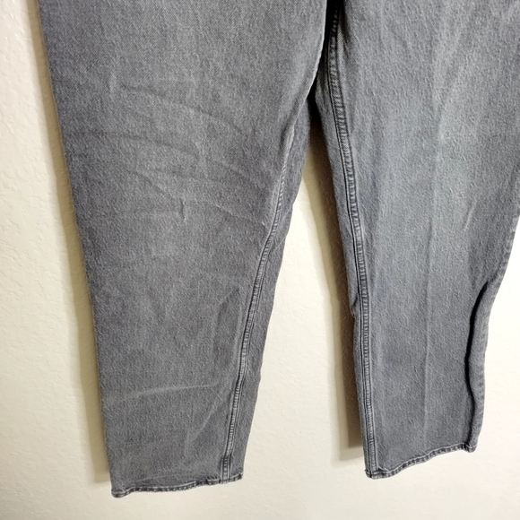 Abercrombie & Fitch the 90s straight ultra high rise jeans Washed black Sz 28/ 6 - Picture 4 of 10